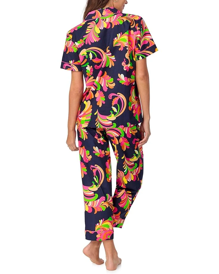 Bedhead PJs Short Sleeve Cotton Woven Cropped Pajama Set | Sleepwear 2 Bedhead PJs Short Sleeve Cotton Woven Cropped Pajama Set | Sleepwear - Image 2