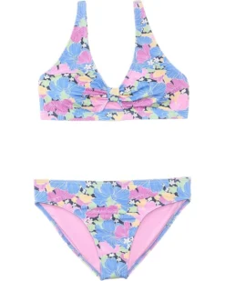 Roxy Kids Outline Floral Bikini Set (Big Kid) | Swimwear