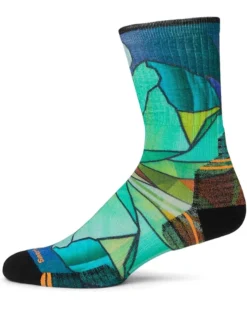 Smartwool Hike Targeted Cushion Mirror Mountain Print Crew Socks