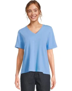 Eileen Fisher V-Neck Short Sleeve Tee | Shirts & Tops