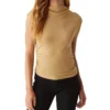 Michael Stars Reese Mock Neck Power Shoulder Top | Shirts & Tops