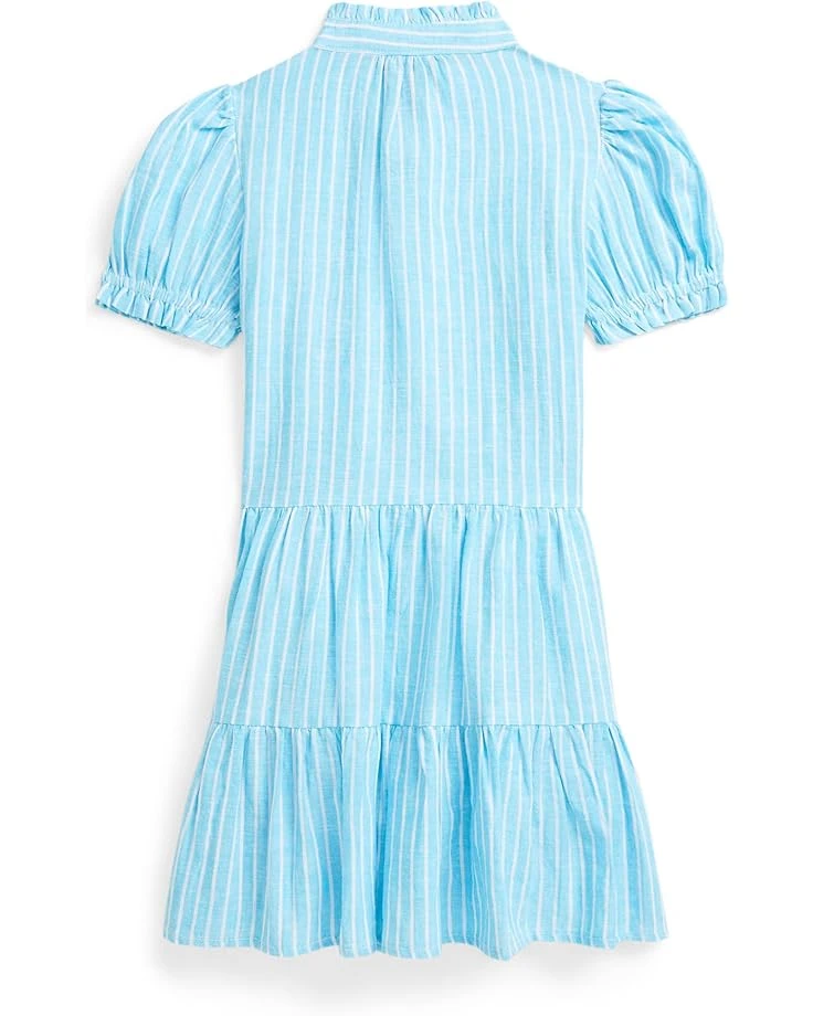 Polo Ralph Lauren Kids Striped Tiered Linen-Cotton Dress (Toddler/Little Kid) | Dresses 2 Polo Ralph Lauren Kids Striped Tiered Linen-Cotton Dress (Toddler/Little Kid) | Dresses - Image 2
