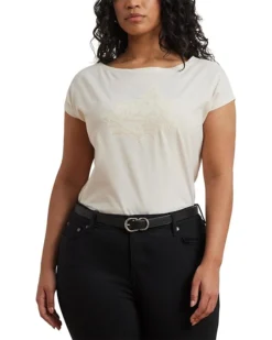 Lauren Ralph Lauren Plus Size Grieta Short Sleeve T-Shirt | Shirts & Tops 7 Lauren Ralph Lauren Plus Size Grieta Short Sleeve T-Shirt | Shirts & Tops -Shoes For Every Day 71MBV2uqZjL. AC SR736920