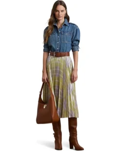 Lauren Ralph Lauren Checked Plaid Pleated Georgette Skirt | Skirts -Shoes For Every Day 71MZOvULalL. AC SR736920