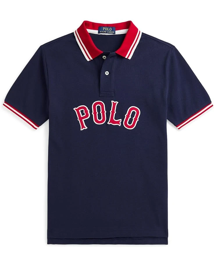 Polo Ralph Lauren Kids Baseball-Logo Cotton Mesh Polo Shirt (Big Kid) | Shirts & Tops 1 Polo Ralph Lauren Kids Baseball-Logo Cotton Mesh Polo Shirt (Big Kid) | Shirts & Tops