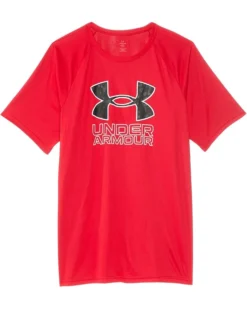 Under Armour Kids Tech Hybrid Print Short Sleeve T Shirt (Big Kid) | Shirts & Tops