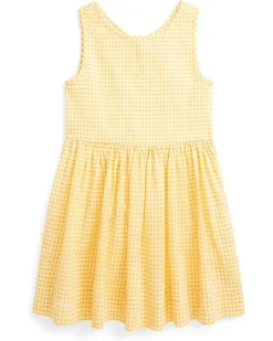 Polo Ralph Lauren Kids Gingham Cotton Seersucker Dress (Toddler/Little Kid) | Dresses