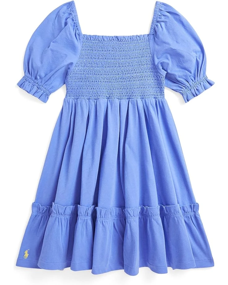 Polo Ralph Lauren Kids Smocked Cotton Jersey Dress (Toddler/Little Kid) | Dresses 3 Polo Ralph Lauren Kids Smocked Cotton Jersey Dress (Toddler/Little Kid) | Dresses - Image 3