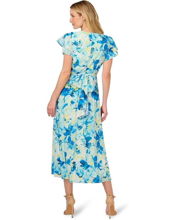 Adrianna Papell Printed Flutter Ankle Dress | Dresses 2 Adrianna Papell Printed Flutter Ankle Dress | Dresses - Image 2