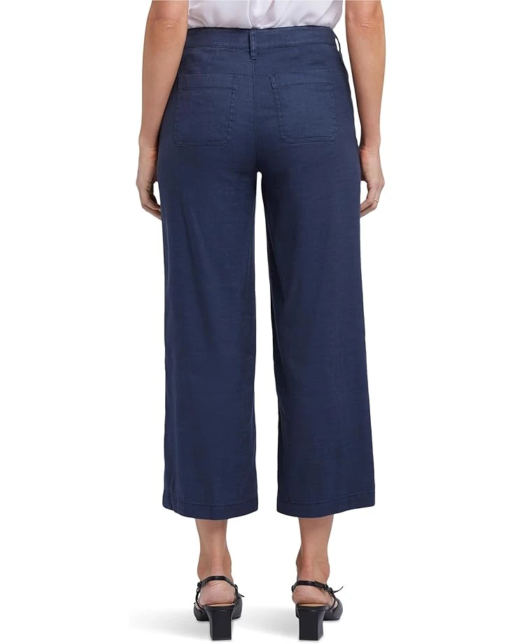 NYDJ Petite Wide Leg Cargo Capri Pants in Oxford Navy 2 NYDJ Petite Wide Leg Cargo Capri Pants in Oxford Navy - Image 2