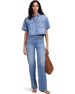 Madewell Boxy Cropped Short Sleeve Shirt In Altoona | Shirts & Tops -Shoes For Every Day 71avxPj1WL. AC SR736920