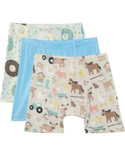 Kickee Pants Kids Print Boxer Brief Set of 3 (Big Kid) | Underwear -Shoes For Every Day 71bYAmrJpML. AC SR736920