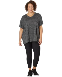 Under Armour Plus Size Tech Short Sleeve V-Neck Twist | Shirts & Tops -Shoes For Every Day 71dWbgFzmjL. AC SR736920
