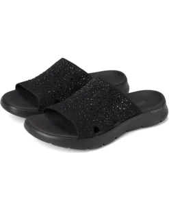 SKECHERS Performance Arch Fit Knit Slide w/ Gradient Rhinestnes | Sandals