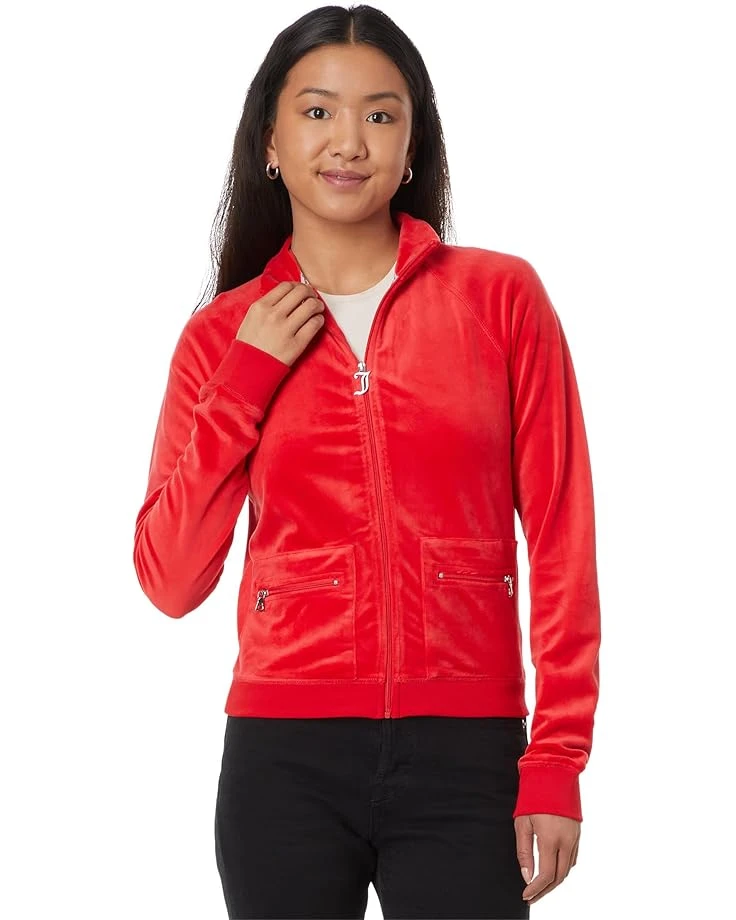 Juicy Couture Heritage Mock Neck Track Jacket with Back Graphic | Hoodies & Sweatshirts 1 Juicy Couture Heritage Mock Neck Track Jacket with Back Graphic | Hoodies & Sweatshirts