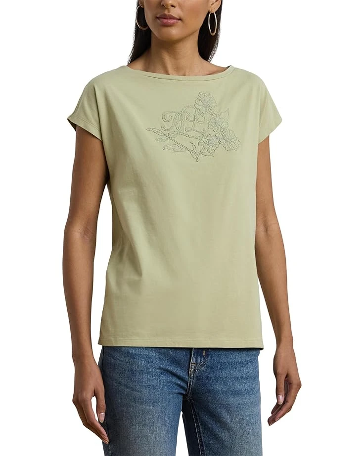 Lauren Ralph Lauren Petite Grieta Short Sleeve T-Shirt | Shirts & Tops 1 Lauren Ralph Lauren Petite Grieta Short Sleeve T-Shirt | Shirts & Tops