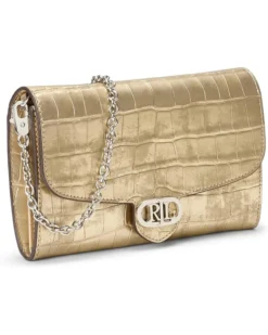 Lauren Ralph Lauren Metallic Embossed Medium Adair Crossbody | Handbags