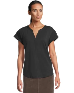 L.L.Bean Streamside Tee Split-Neck Short Sleeve | Sleepwear -Shoes For Every Day 71jjdHQYvcL. AC SR736920
