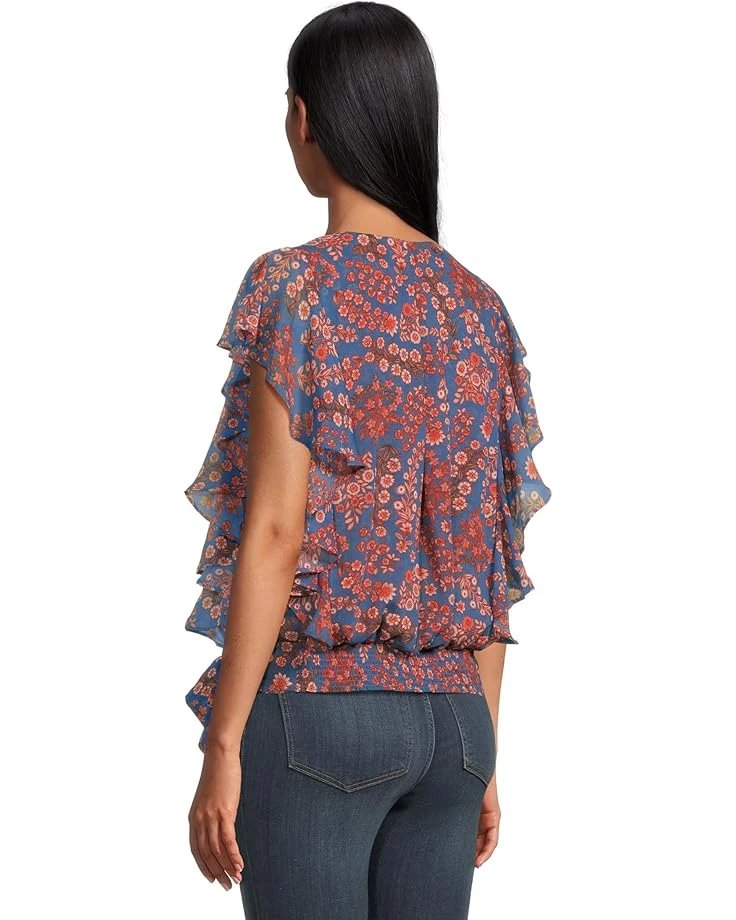 Liverpool Los Angeles Short Sleeve Ruffle Sleeve Draped Front Woven Blouse | Shirts & Tops 3 Liverpool Los Angeles Short Sleeve Ruffle Sleeve Draped Front Woven Blouse | Shirts & Tops - Image 3