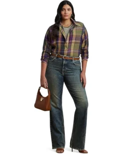 Lauren Ralph Lauren Plus Size Brawley Long Sleeve Button Front Shirt | Shirts & Tops -Shoes For Every Day 71ma01oYgXL. AC SR736920