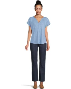 L.L.Bean Streamside Tee Split-Neck Short Sleeve | Sleepwear -Shoes For Every Day 71nCNeyZlLL. AC SR736920
