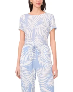 Vince Camuto Short Sleeve Tee With Rolled Cuff | Shirts & Tops