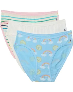 Kickee Pants Kids Print Girl's Underwear Set of 3 (Little Kid/Big Kid) | Socks