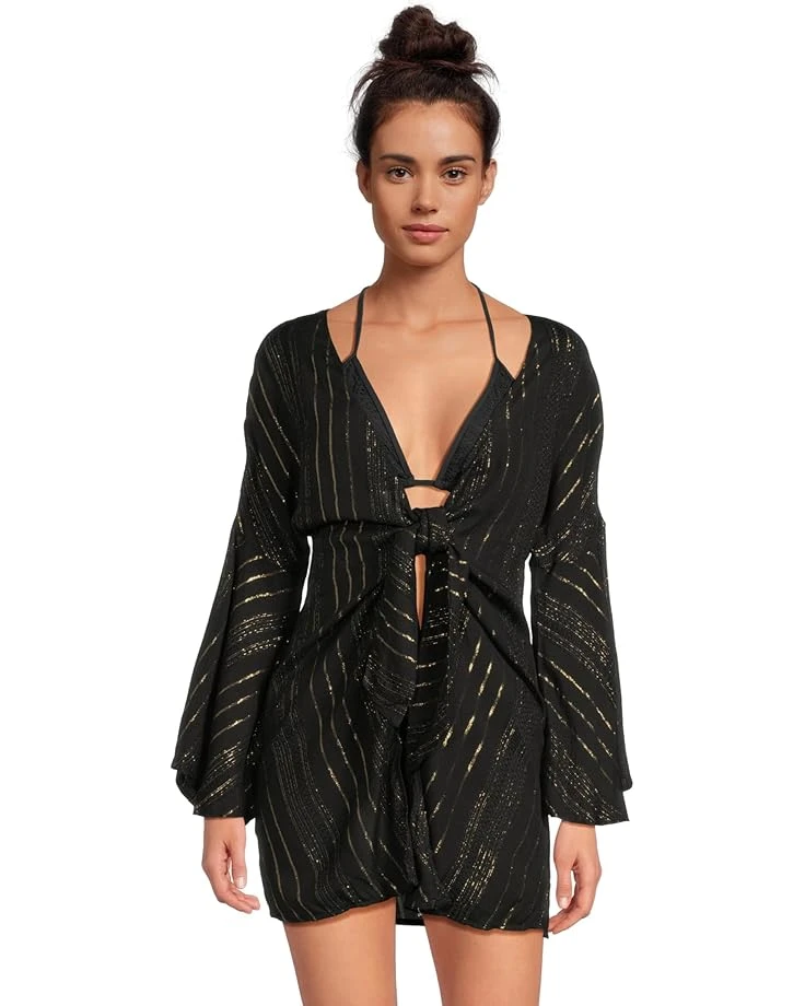 BECCA Radiance Plunge Tie Front Tunic | Swimwear 1 BECCA Radiance Plunge Tie Front Tunic | Swimwear