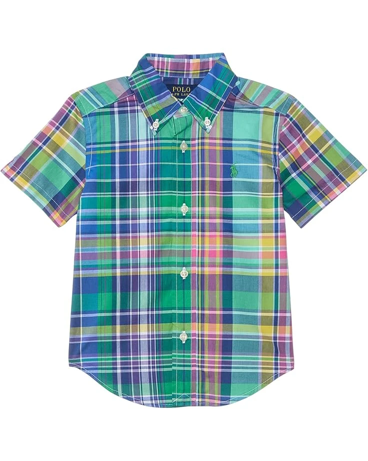 Polo Ralph Lauren Kids Gingham Cotton Poplin Short-Sleeve Shirt (Infant) | Shirts & Tops 2 Polo Ralph Lauren Kids Gingham Cotton Poplin Short-Sleeve Shirt (Infant) | Shirts & Tops - Image 2