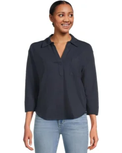 L.L.Bean Cotton Linen Tee Splitneck | Shirts & Tops