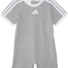 adidas Kids 3S Logo Heather Romper (Infant) | Jumpsuits & Rompers