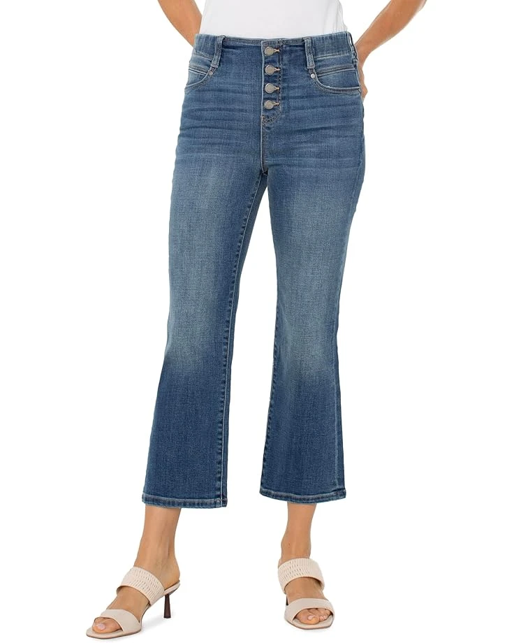 Liverpool Los Angeles Gia Pull On Crop Flare With Exposed Button Jean 25in Inseam | Jeans 1 Liverpool Los Angeles Gia Pull On Crop Flare With Exposed Button Jean 25in Inseam | Jeans