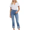 NYDJ Marilyn Straight with Cuff Jeans in Barcelona Breeze