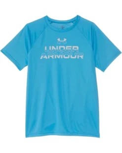 Under Armour Kids Tech Split Wordmark Short Sleeve T Shirt (Big Kid) | Shirts & Tops
