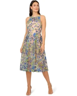 Adrianna Papell Embroidered Fit-and-Flare | Dresses