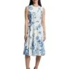 Calvin Klein Sleeveless Floral Fit And Flare | Dresses