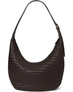 Madewell The Essential Curve Shoulder Bag in Handwoven Leather | Handbags