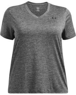 Under Armour Plus Size Tech Short Sleeve V-Neck Twist | Shirts & Tops -Shoes For Every Day 810AAHXMVJL. AC SR736920