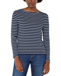 Liverpool Los Angeles Long Sleeve Boatneck Knit Top | Shirts & Tops -Shoes For Every Day 814P7ZVtSL. AC SR736920