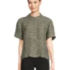 Eileen Fisher Mandarin Collar Short Sleeve Shirt | Shirts & Tops