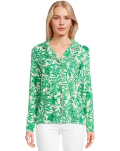 Lilly Pulitzer Pj Knit Long Sleeve Button-Up Top | Sleepwear