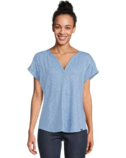L.L.Bean Streamside Tee Split-Neck Short Sleeve | Sleepwear