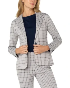 Liverpool Los Angeles Petite Fitted Blazer In Navy Taupe Grid | Coats & Outerwear 6 Liverpool Los Angeles Petite Fitted Blazer In Navy Taupe Grid | Coats & Outerwear -Shoes For Every Day 81AAPTcU5VL. AC SR736920