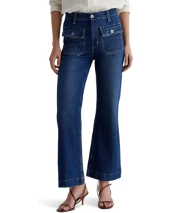 AG Jeans Bonnie Mid Rise Relaxed Flare in Shallow | Jeans