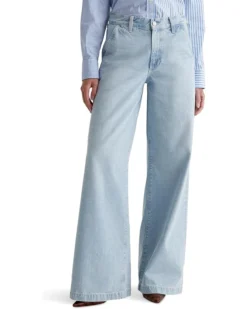 AG Jeans Stella Mid-Rise Wide Leg Palazzo Jeans in Idol