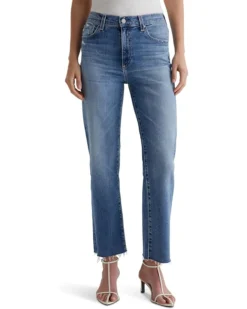 AG Jeans Brinley Mid Rise Straight Crop in 16 Years Postcard | Jeans