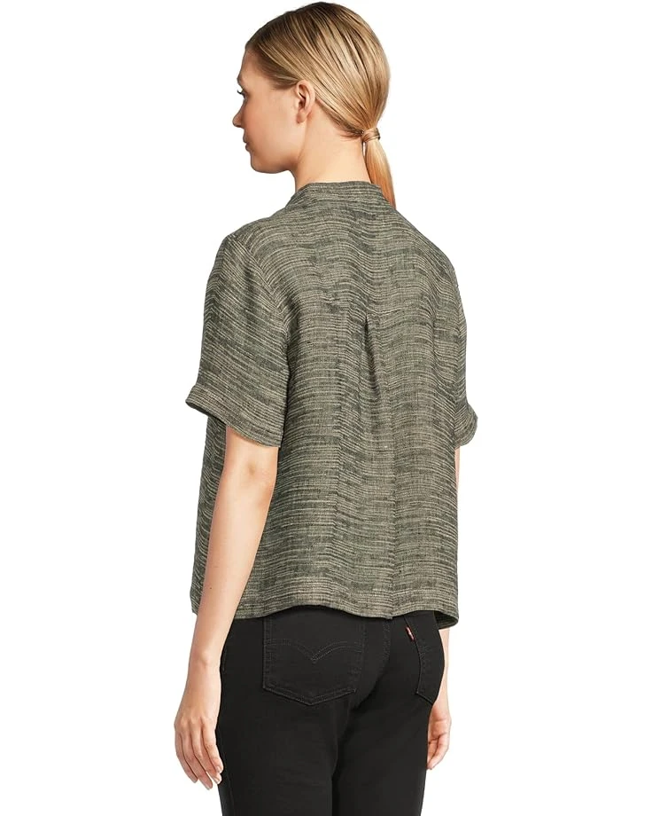 Eileen Fisher Mandarin Collar Short Sleeve Shirt | Shirts & Tops 3 Eileen Fisher Mandarin Collar Short Sleeve Shirt | Shirts & Tops - Image 3