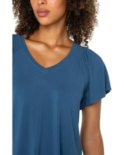 Liverpool Los Angeles Short Flutter Sleeve V-neck Knit Top | Shirts & Tops -Shoes For Every Day 81ODdUlUgoL. AC SR736920