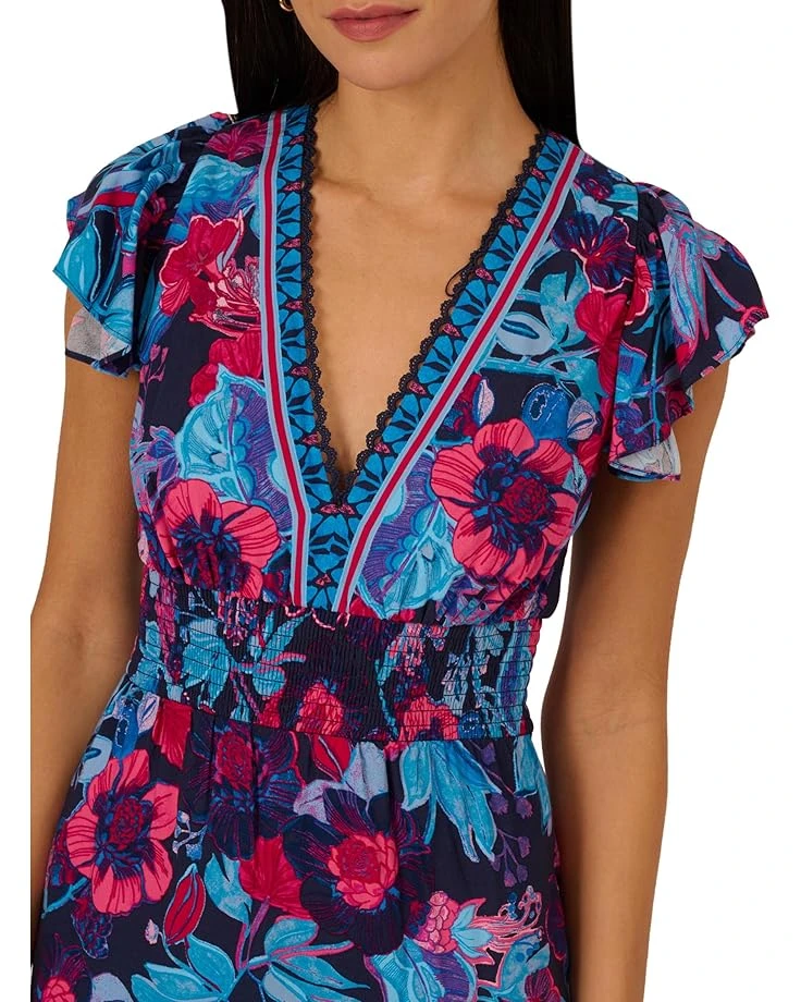 Adrianna Papell Printed Midi Dress | Dresses 3 Adrianna Papell Printed Midi Dress | Dresses - Image 3