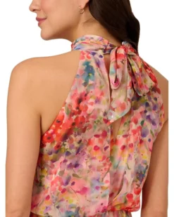 Adrianna Papell Halter Tie Blouson Midi Dress | Dresses -Shoes For Every Day 81VJzDytjL. AC SR736920